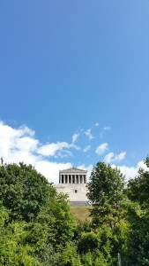 Het walhalla in Donaustauf, gebouwd in opdracht van koning Ludwig I van Beieren