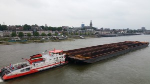 Uitzicht over de Waal en Nijmegen