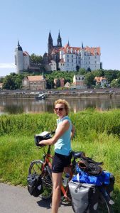 Uitzicht op Meißen langs de Elbe Radweg